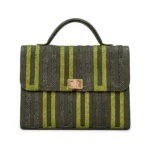 Asake Classic Stripe Bag, handcrafted leather bag by Morin.O, Lagos