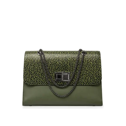 Asake Mode Bag in olive, handcrafted leather bag by Morin.O, Lagos