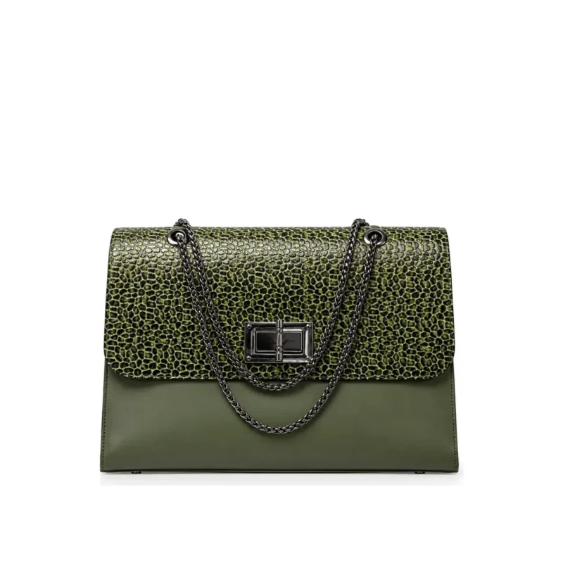 Asake Mode Bag in olive, handcrafted leather bag by Morin.O, Lagos