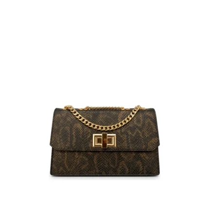 Banwo With Chain Bag Brown, handcrafted leather bag by Morin.O, Lagos