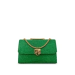 Banwo With Chain Bag Green, handcrafted leather bag by Morin.O, Lagos