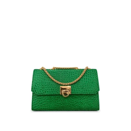 Banwo With Chain Bag Green, handcrafted leather bag by Morin.O, Lagos