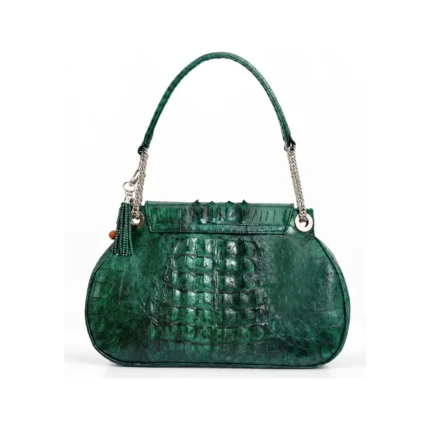 Clarissa Exotic Bag in green, handcrafted leather bag by Morin.O, Lagos