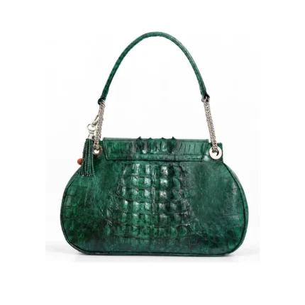 Clarissa Exotic Bag in green, handcrafted leather bag by Morin.O, Lagos