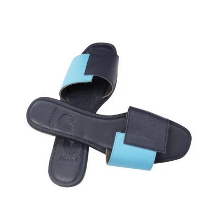 Double Band Slippers, handcrafted leather sandals by Morin.O, Lagos