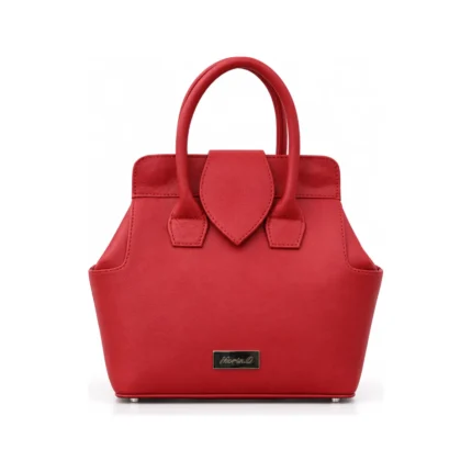 Lisa Bag in red, handcrafted leather bag by Morin.O, Lagos