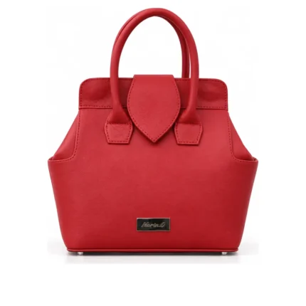 Lisa Bag in red, handcrafted leather bag by Morin.O, Lagos