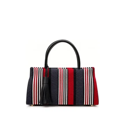Lola Bag In Aso Oke, handcrafted leather bag by Morin.O, Lagos