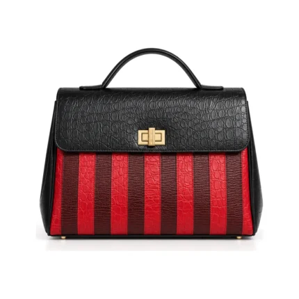 Matar Stripe Bag, handcrafted leather bag by Morin.O, Lagos