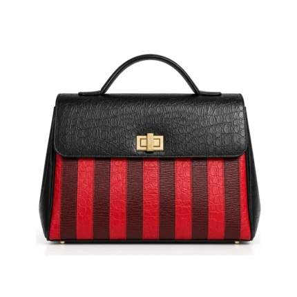 Matar Stripe Bag, handcrafted leather bag by Morin.O, Lagos