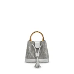 Micro Amanda Bag Silver, handcrafted leather bag by Morin.O, Lagos
