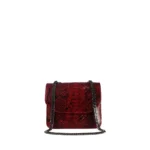 Muritala Exotic Bag in red snakeskin, handcrafted leather bag by Morin.O, Lagos
