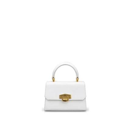 Nano Bag White, handcrafted leather bag by Morin.O, Lagos