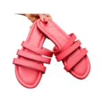 Stripe Slippers, handcrafted leather sandals by Morin.O, Lagos