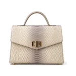 Zeena Bag in ivory, handcrafted leather bag by Morin.O, Lagos