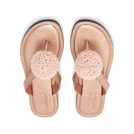 Beaded Slippers top view, handcrafted leather footwear by Morin.O, Lagos