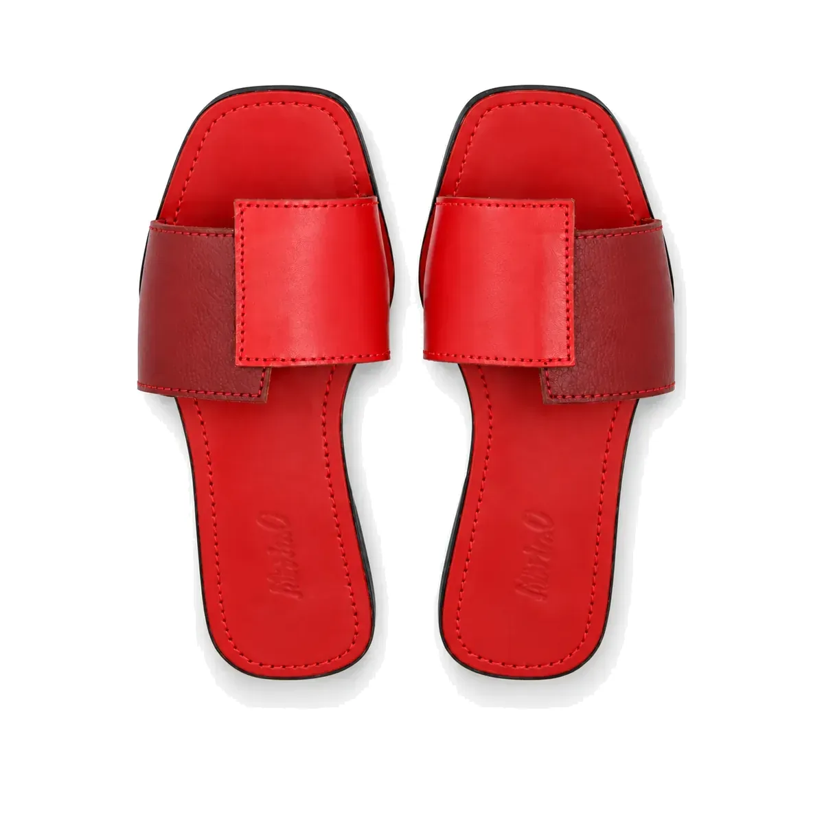 Double Band Slippers top view Double Band Slippers top view, handcrafted leather footwear by Morin.O, Lagos