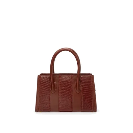 Ruki Bag in brown croc, handcrafted leather bag by Morin.O, Lagos