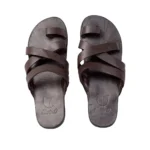 Zigzag Cross Slippers, handcrafted leather sandals by Morin.O, Lagos